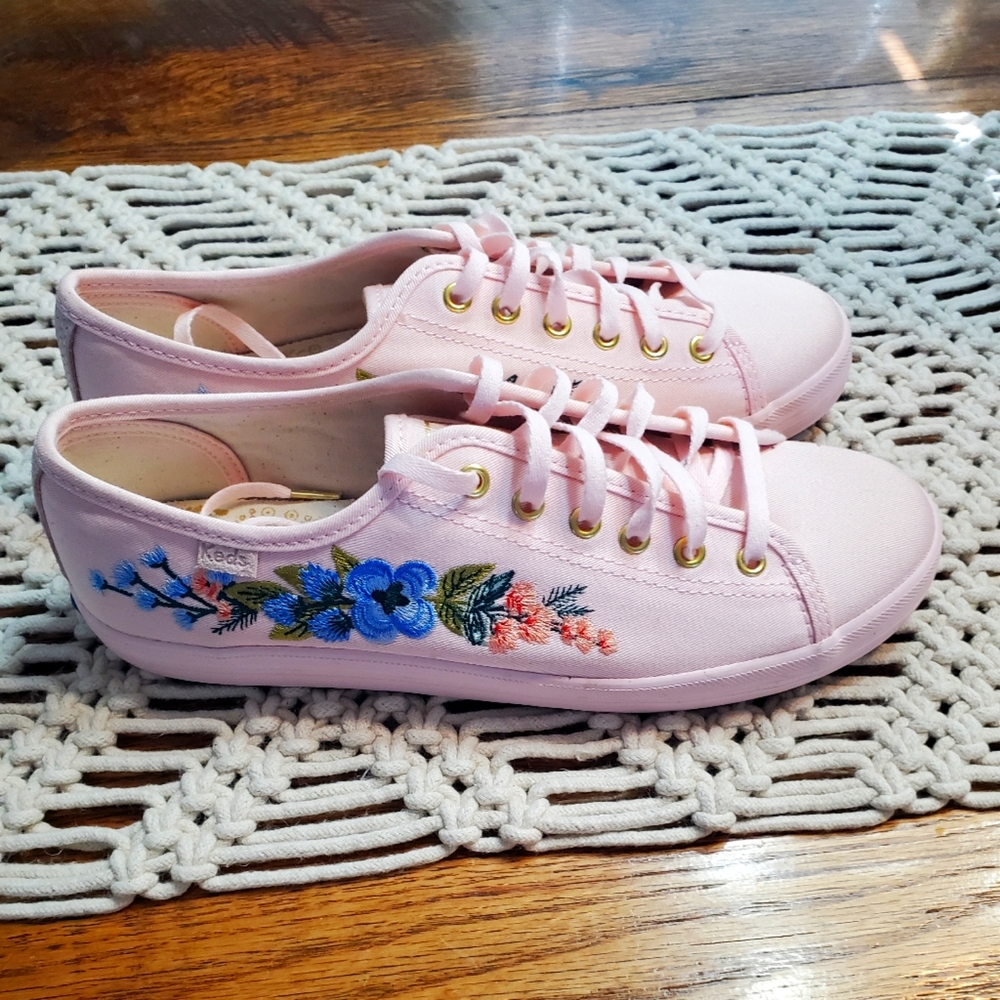 Keds by Rifle Paper Company Embroidery Pink Size 8.5 8